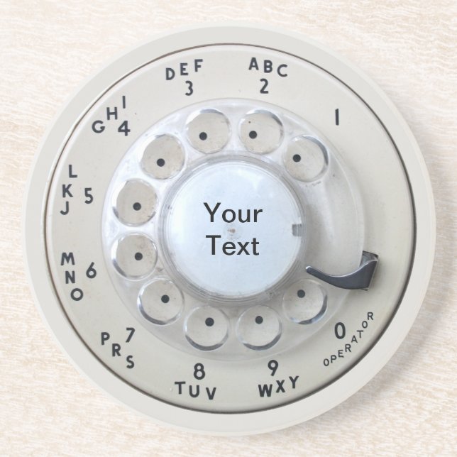 Dessous De Verre En Grès Numéro de téléphone du Rotary de Cram (Devant)