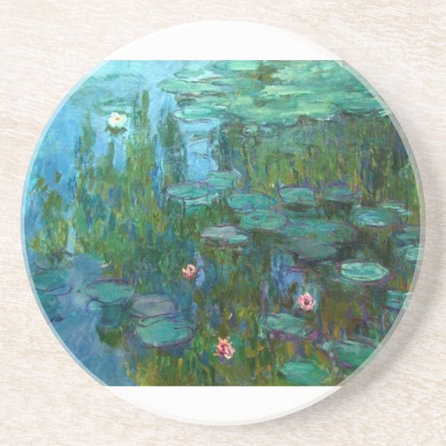 Dessous De Verre En Grès Nymphéas (Devant)