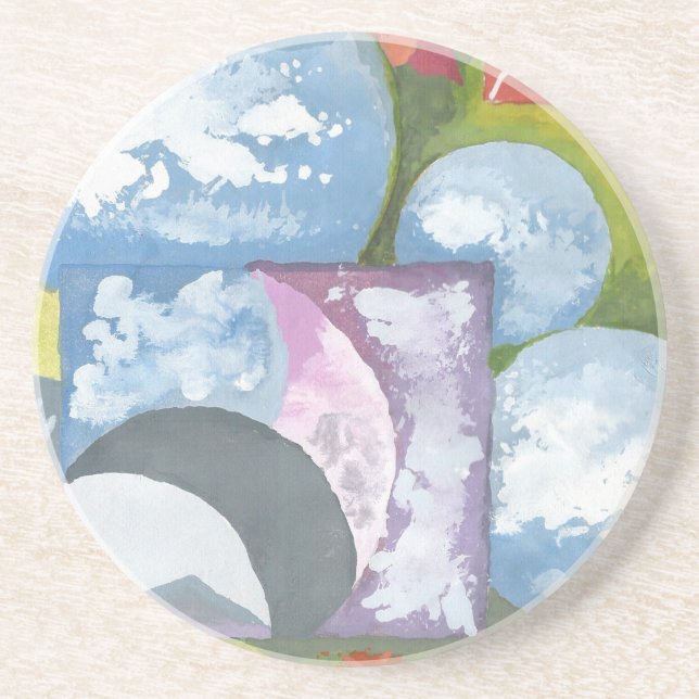 Dessous De Verre En Grès Observance Folk Art par AnyaC (Devant)