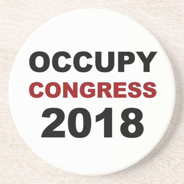 Dessous De Verre En Grès Occupy Congress 2018 (Devant)