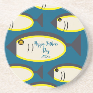 Dessous De Verre En Grès Océan Bleu Tuna Poisson Marine Animal Fête des pèr