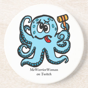 Dessous De Verre En Grès Octopus Bonk, MeWarriorWoman sur Twitch