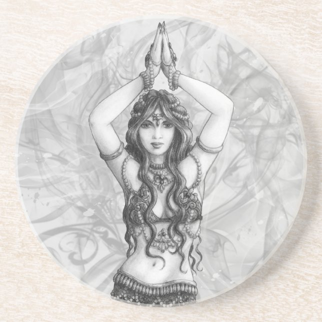 Dessous De Verre En Grès Odalisque (Devant)