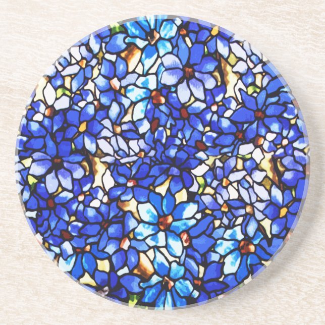 Dessous De Verre En Grès Ode to Tiffany Clematis (Devant)