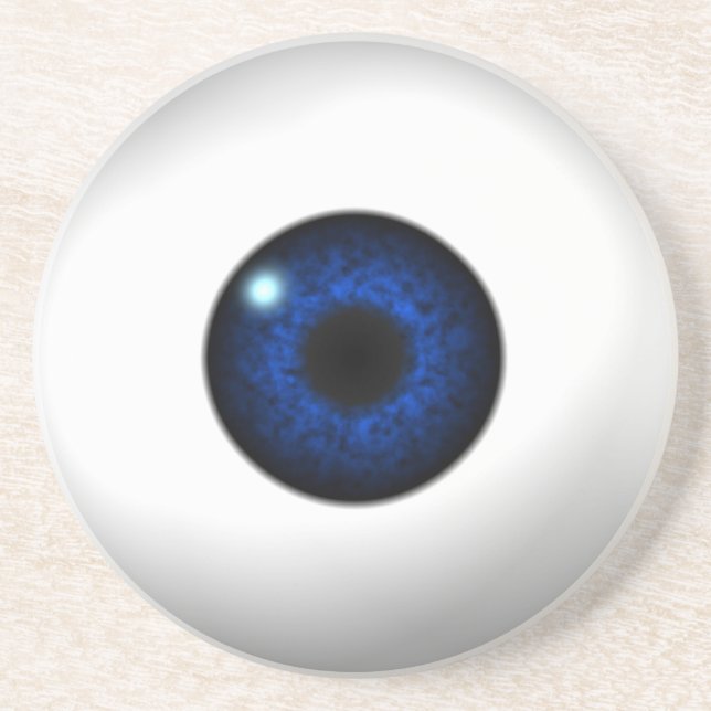 Dessous De Verre En Grès oeil bleu (Devant)