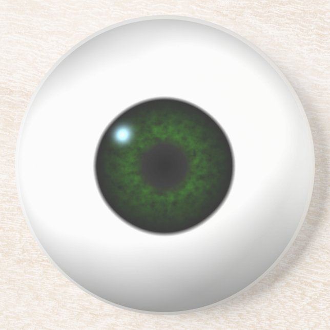 Dessous De Verre En Grès oeil vert (Devant)