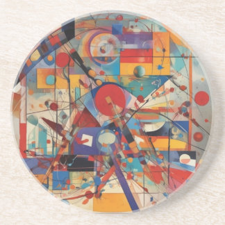 Dessous De Verre En Grès Oeuvre Abstraite moderne