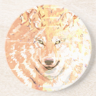 Dessous De Verre En Grès Œuvre d'art de l'esprit du loup