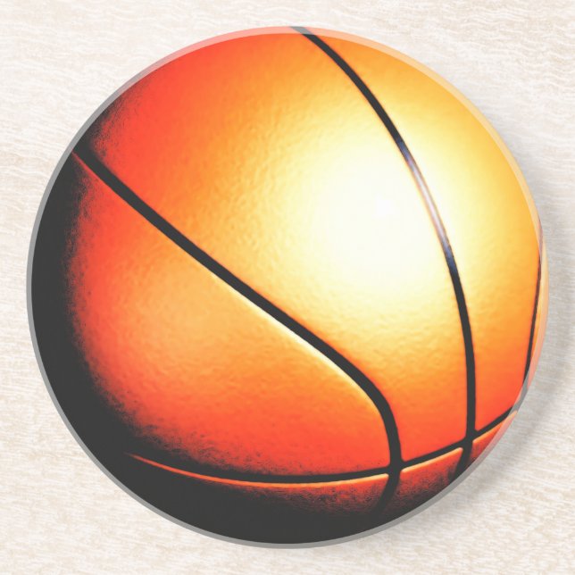 Dessous De Verre En Grès Oeuvre de basket-ball (Devant)