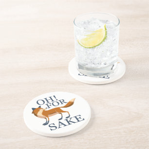 Dessous De Verre En Grès Oh pour le saké renard