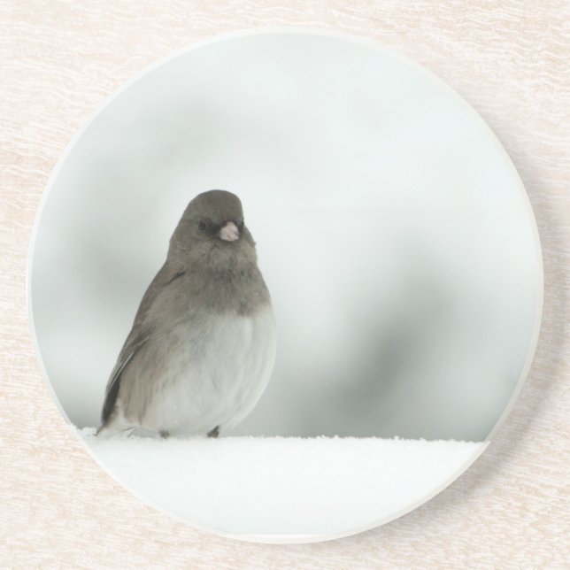 Dessous De Verre En Grès Oiseau d'hiver (Devant)