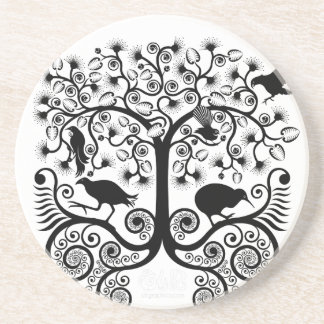 Dessous De Verre En Grès Oiseaux indigènes de NZ - dessous de verre de grès