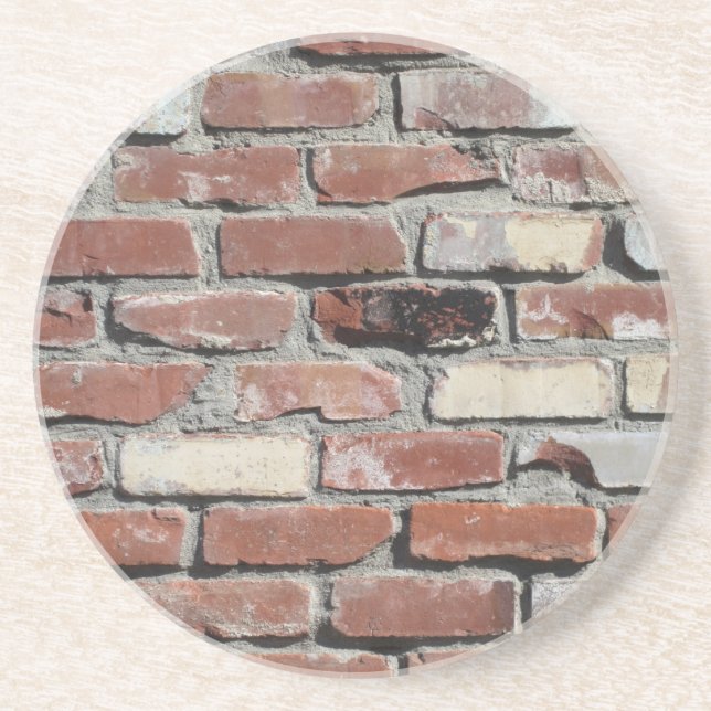 Dessous De Verre En Grès Old red brick wall coaster set (Devant)