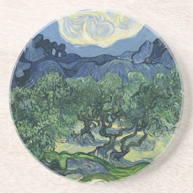 Dessous De Verre En Grès Olive Trees par Van Gogh (Devant)