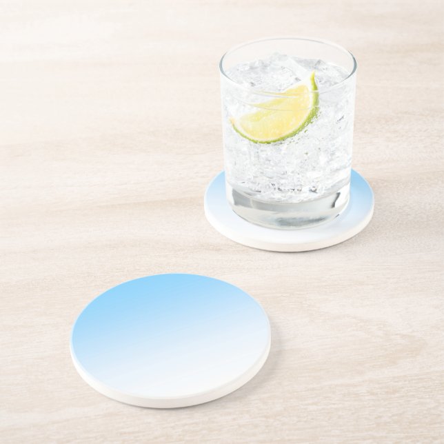 Dessous De Verre En Grès Ombre bleu ciel (Côté)