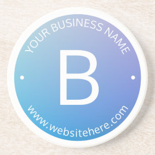 Dessous De Verre En Grès Ombre de fond bleu et violet avec texte modifiable