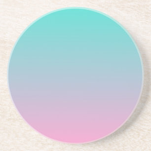 Dessous De Verre En Grès Ombre rose turquoise