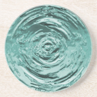 Dessous De Verre En Grès Ondulation Teal de l'eau