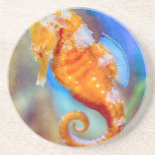 Dessous De Verre En Grès Orange Seahorse délice