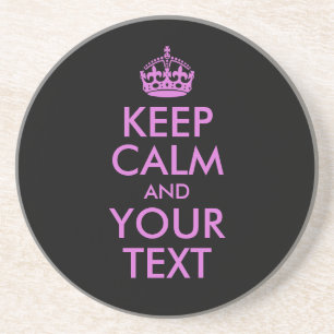 Dessous De Verre En Grès Orchidée noire gardez le calme et votre texte