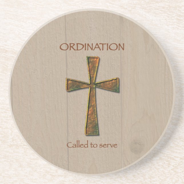 Dessous De Verre En Grès Ordination générale Félicitations, Metal Design C (Devant)