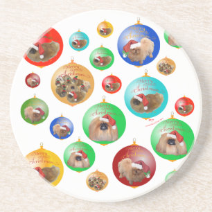 Dessous De Verre En Grès Ornements de Noël de Pékin