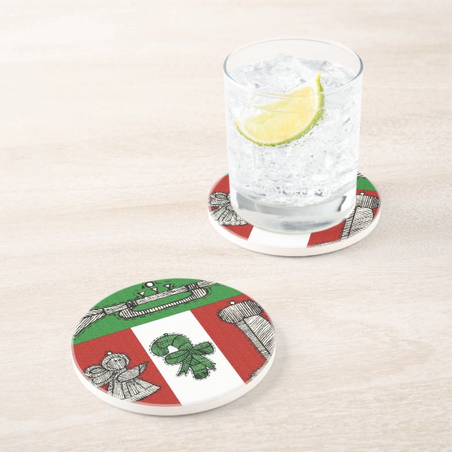 Dessous De Verre En Grès Ornements vintages (Côté)