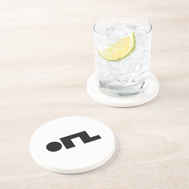 Dessous De Verre En Grès ORZ Emoticon Kaomoji Emoji (Côté)