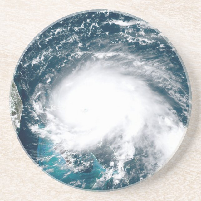 Dessous De Verre En Grès Ouragan au large des côtes de Floride (Devant)
