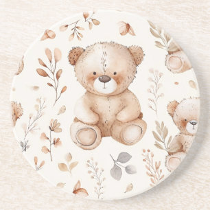 Dessous De Verre En Grès Ours Bébé Beige Cute
