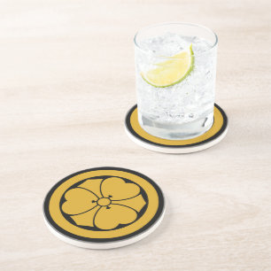 Dessous De Verre En Grès Oxalis avec épées dans le cercle 1