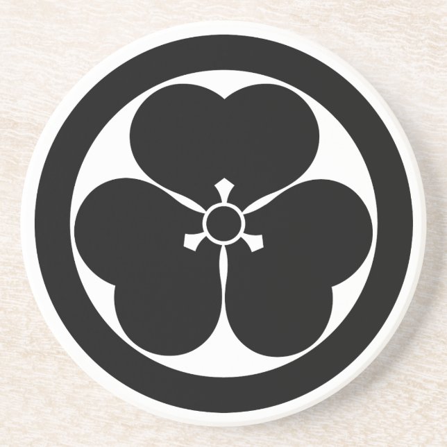 Dessous De Verre En Grès Oxalis en cercle (Devant)