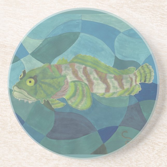 Dessous De Verre En Grès Oyster Toadfish (Devant)