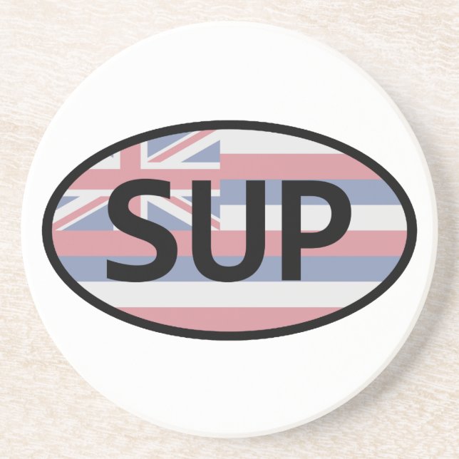 Dessous De Verre En Grès Pagaie debout Hawaii (Devant)