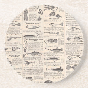 Dessous De Verre En Grès Page de catalogue de leurres de pêche antiques en