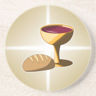 Dessous De Verre En Grès Pain et vin La Dernière communion de Pâques
