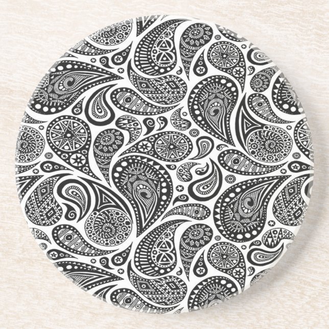 Dessous De Verre En Grès Paisley (Devant)