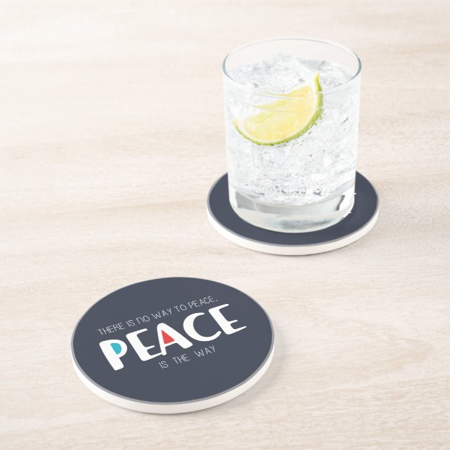 Dessous De Verre En Grès Paix 2 (Côté)