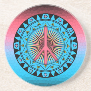 Dessous De Verre En Grès Paix ~ Soleil