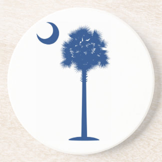 Dessous De Verre En Grès Palmetto et croissant de la Caroline du Sud