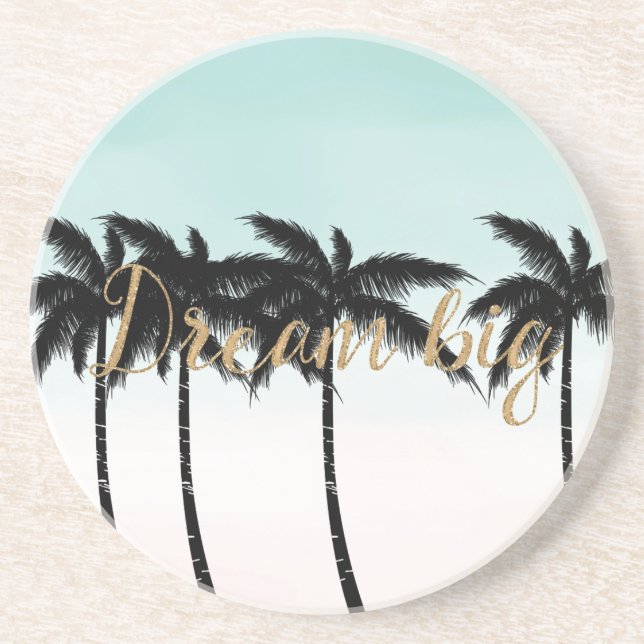 Dessous De Verre En Grès Palmiers tropicaux Ombre Dream Big (Devant)