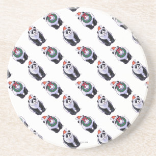 Dessous De Verre En Grès Panda Bear Noël