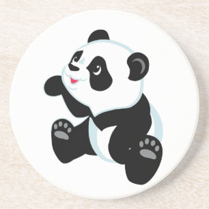 Dessous De Verre En Grès panda de bande dessinée