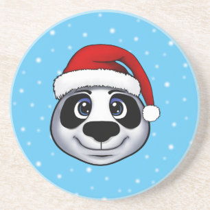Dessous De Verre En Grès Panda de Noël
