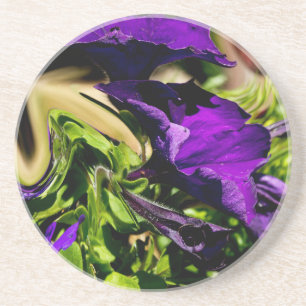 Dessous De Verre En Grès Panique Violette