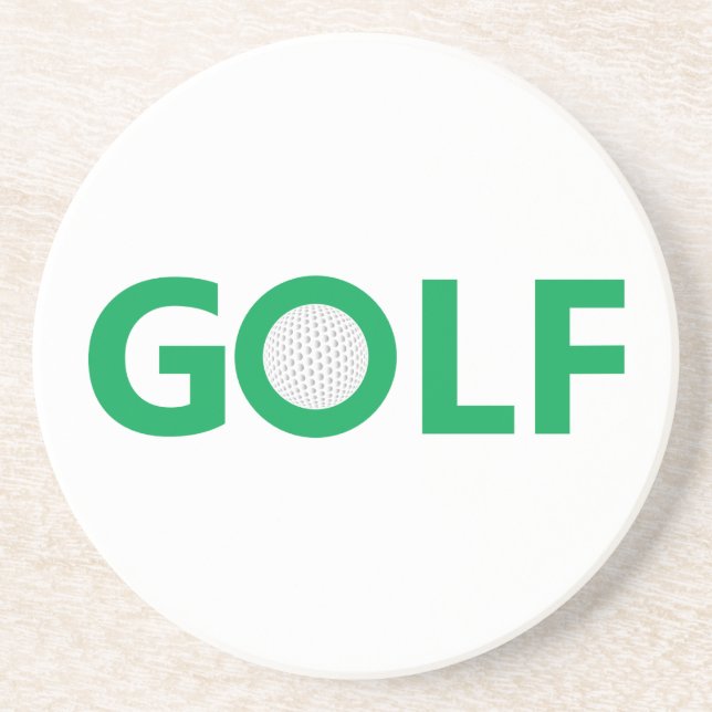 Dessous De Verre En Grès Panneau de golf (Devant)