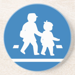Dessous De Verre En Grès Panneau de signalisation scolaire >> Japonais