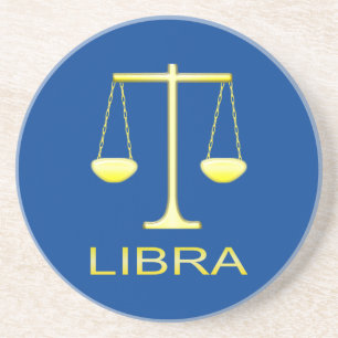 Dessous De Verre En Grès Panneau étoile Balance dorée de Libra