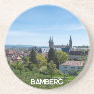 Dessous De Verre En Grès Panorama de la vieille ville historique de Bamberg