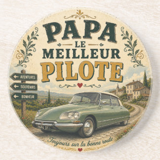 Dessous De Verre En Grès Papa Le Meilleur Pilote